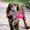2 pcs Hippo Shape Squeaky Dog Toy Mop Fleece Interactive Dog Toy Dog Plush Toy  Teeth Grinding