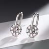 Color Zircon Glossy Ear Buckle Women's Earrings Round Simple Niche Ear Jewelry Women