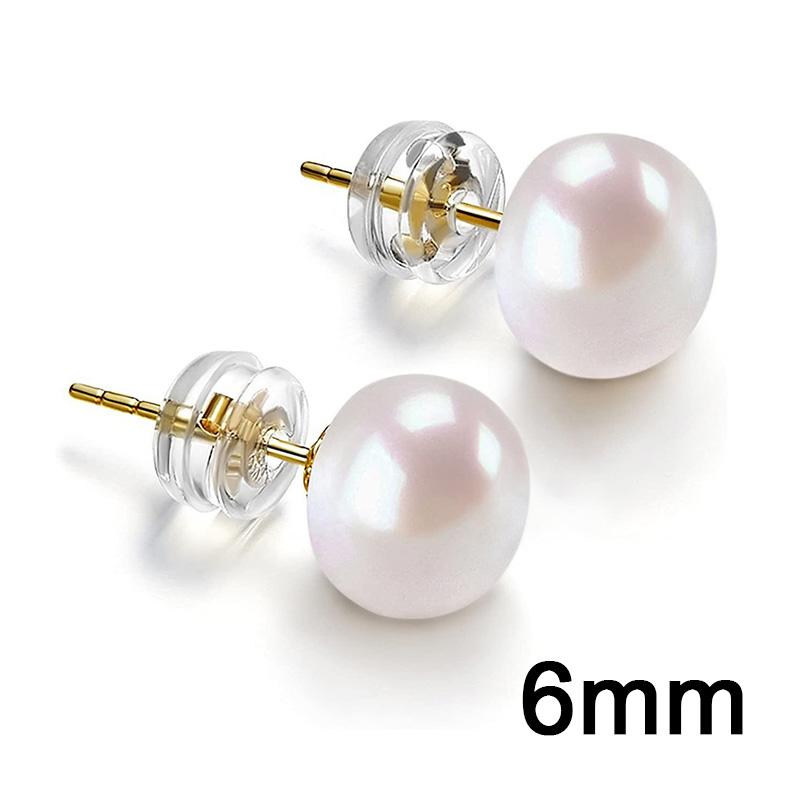 Huitan Round Simulated Pearl Stud Earrings for Women Minimalist Ear Accessories Teen's Fancy Earrings Simple Classic Jewelry Hot