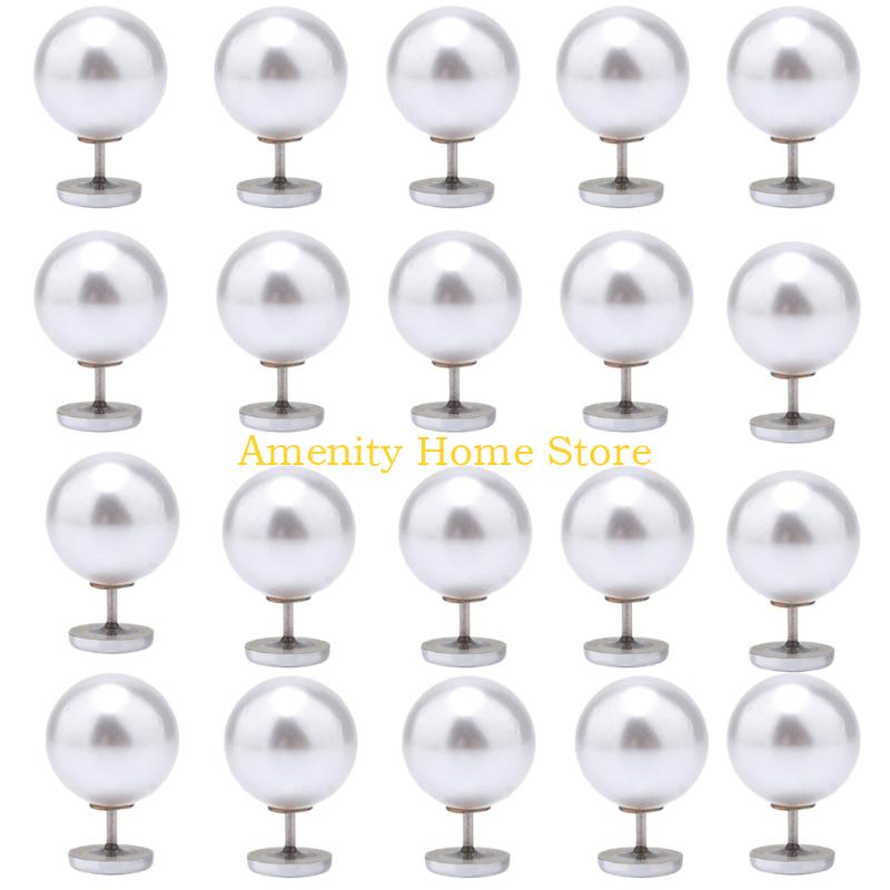 F26C Metal Pearls Pin Secure Flat Designs For Garment Decoration And Handcraft