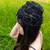 1PC,Fashion,Sweet,Versatile,Breathable,Comfortable,Pullover Hat ,Lace ,Sequin Flower,Hollow Out,Thin