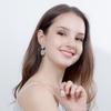 WWJ Классические круглые серьги с цирконием золотого цвета серебряного цвета розового золота с каплями воды для женщин