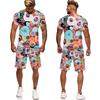 New Fashion Hawaiian Style 3D Print Tees/Shorts/Sets Casual Holiday Couple Outfits Summer Short Sleeve T-Shirt Beach Shorts Suit