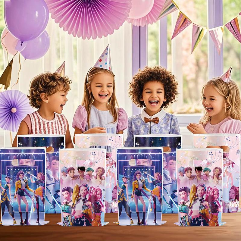 EE   10 шт. Kpop Охотники на демонов Конфетный бумажный пакет Подарочный пакет Пакет для добычи Мультяшная сумочка Пакеты для сладостей для детского дня рождения