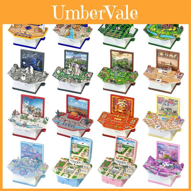 Брелок-брелок 3D Pop-Up Puzzle Book с сценой крепости для снятия стресса и в качестве креативного подарка