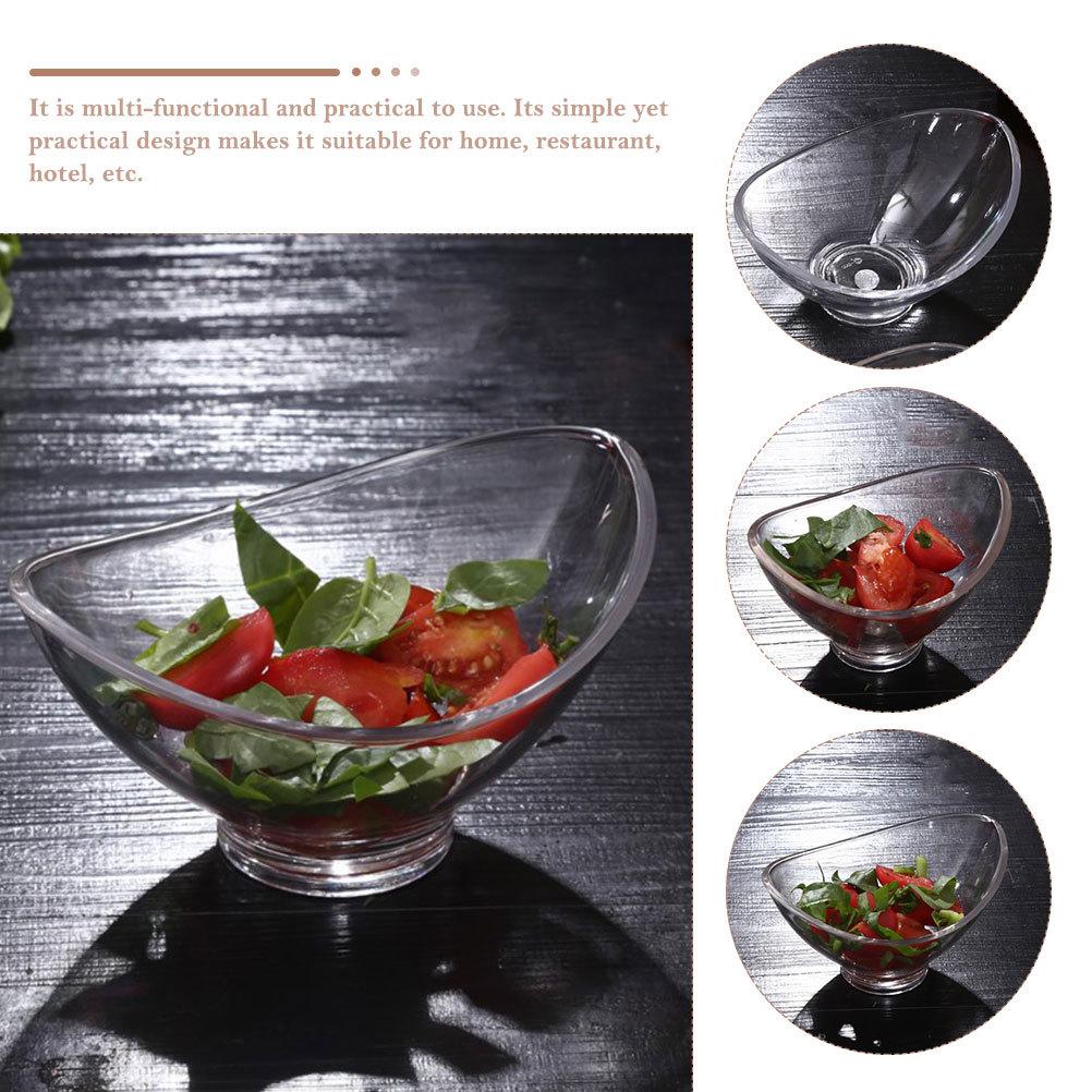 Салатник в форме слитка Прозрачный пластик ПК Десертная конфетница Многофункциональный контейнер для хранения продуктов для вечеринки Отеля Бара