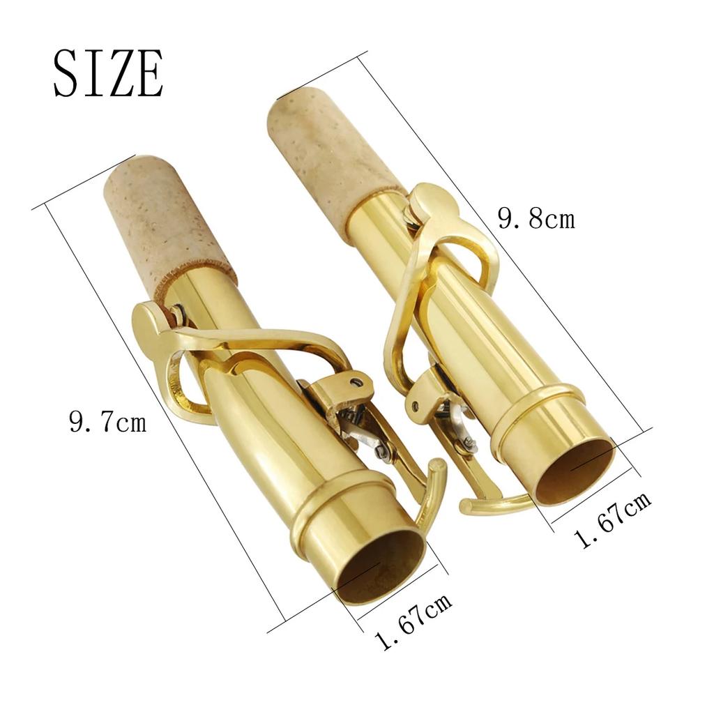 IRIN 2Pcs Bb Soprano Saxophone Neck Brass Sax Curved Neck Straight Neck Professional Woodwind Instrument Parts & Accessories