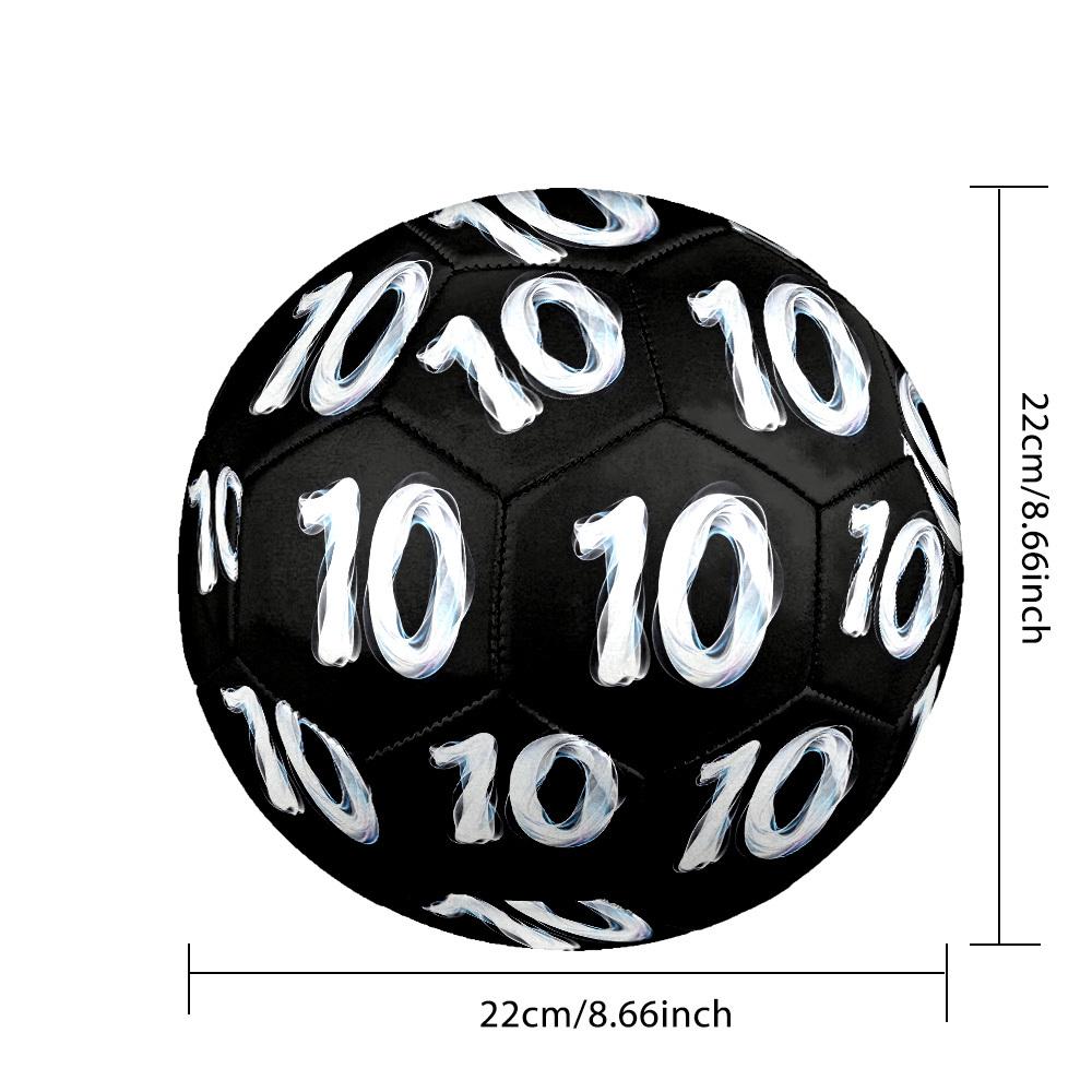1pc Number Ten Smoke Size 5 Soccer Ball Professional Match Training Football Indoor &Outdoor Sports Ball Lightweight Durable c6550