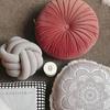 Knotted Ball Pillow Soft Cotton Knotted Ball Throw Pillow Waist Back Cushion for Home Sofa Bed