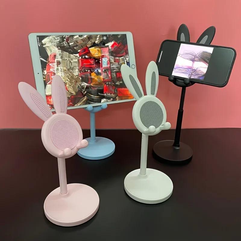 Cute Cartoon Bunny Phone Stand Desktop Cell Phone Stand For iPhone IPad Samsung Smartphone Adjustable Phone Holder Table Support