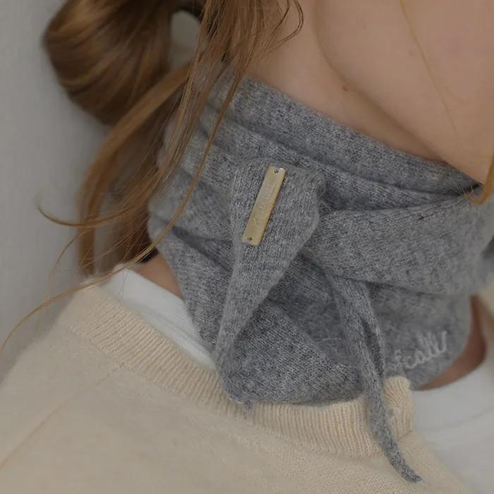 [17th] amelia petit knit muffler_gray