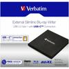 Verbatim Zewnętrzna Nagrywarka Slimlinecd/Dvd Usb-C + Kabel Usb-C/Usb-C Do Usb-A 3.2 Czarny/Black 43886
