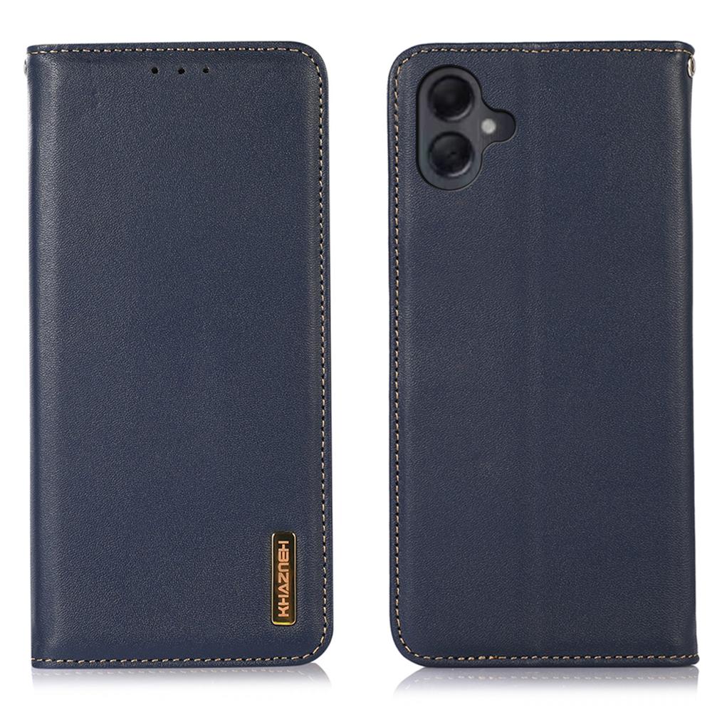 KHAZNEH Чехол-кошелек из натуральной коровьей кожи для Samsung Galaxy A07, текстура наппа