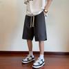 Summer Men's Sports Shorts Straight Loose Five-point Shorts Drawstring Solid Color Casual Shorts