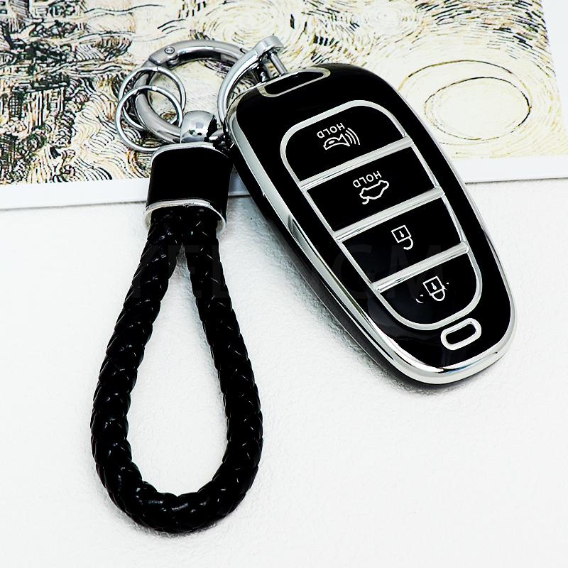 4 5 6 7 8 Кнопок TPU Оболочка для Пульта Ключа Брелок Чехол Крышка для Hyundai 2020-2021 Sonata Nexo DN8 Santa Fe TM Tucson NX4 Staria Ioniq