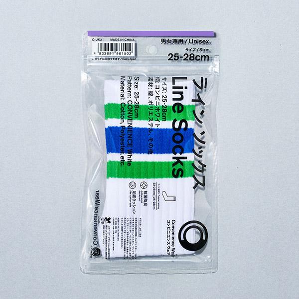 Полосатые носки FamilyMart, Белые (22-25cm)