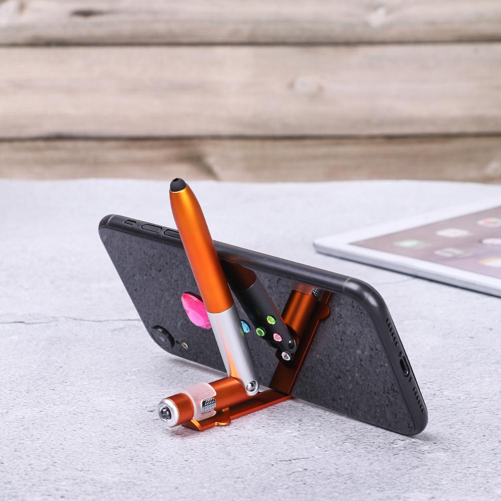Foldable Touch Screen Pen Electronics Capacitive Pen Creative Mobile Phone Stand