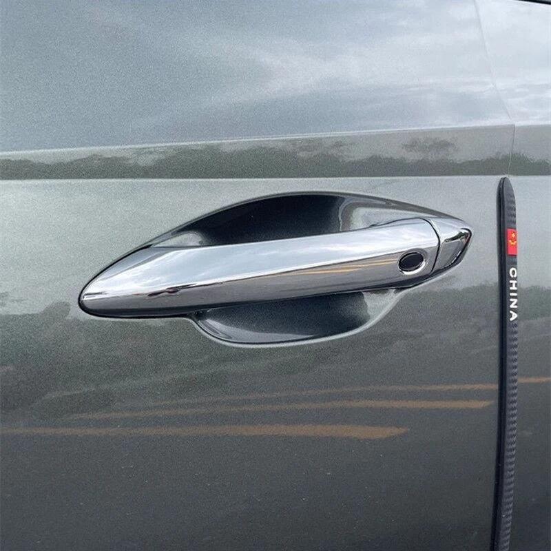 For Hyundai Santa Cruz LHD 2024 2025 ABS Chrome Glossy Black Door Handle Cover Trim Sticker Car Styling Accessories