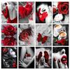 5D Diamond Painting Flower Rose Skull Art Diamond Embroidery Black and White Picture DIY Cross Stitch Set Home Decoration
