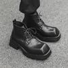 Fashion Casual Men's Boots Thick Bottom Height Increasing Versatile Style Leisure Outdoor Fashion Party Daily Youth Leather Shoes Hot