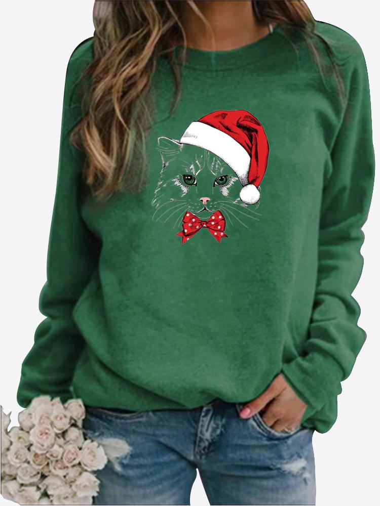 Женская осенне-зимняя одежда, повседневная толстовка с принтом, топы с длинными рукавами, футболка, женский пуловер с круглым вырезом, блузка