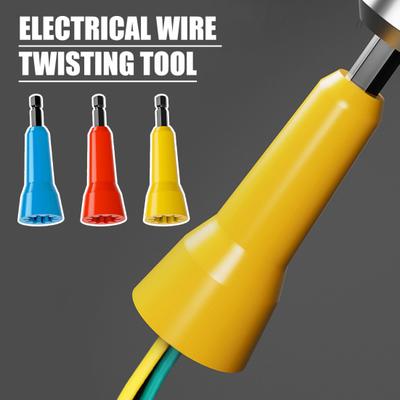 Инструмент для скручивания проводов Конструкция из полимера высокой плотности Надежный соединитель проводов Скручивающая насадка