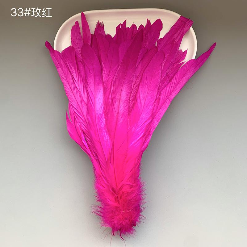25-30Cm Faded Colorful Cock Tail Feathers Diy Handmade Performance Dance Decoration Crafts Clothing