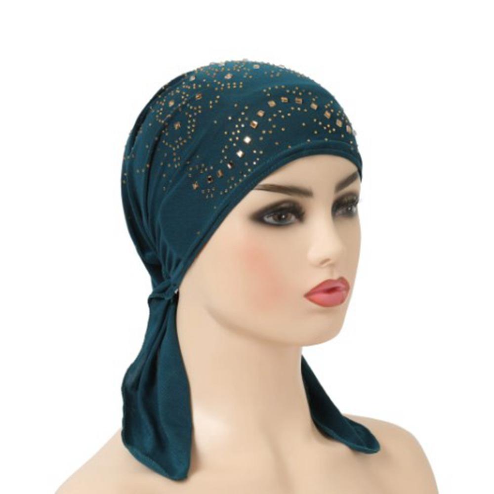 With Many Stones Wind Cotton Hat Bandana Casual Chemotherapy Hat Women National
