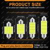 10/20/50 PCS C5W LED Bulbs Festoon 31mm 36mm 39mm 41mm COB 12V 7000K White Car Interior Dome Reading Trunk License Plate Lights Bulbs 7