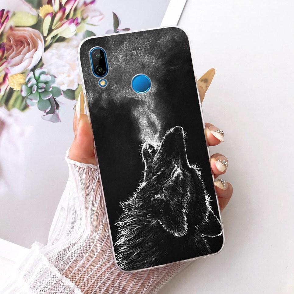 For Huawei P20 Lite / Huawei Nova 3e 3i Phone Case Chinese Dragon Cute Cat Cartoon Pattern Casing Soft Clear Silicone Cover