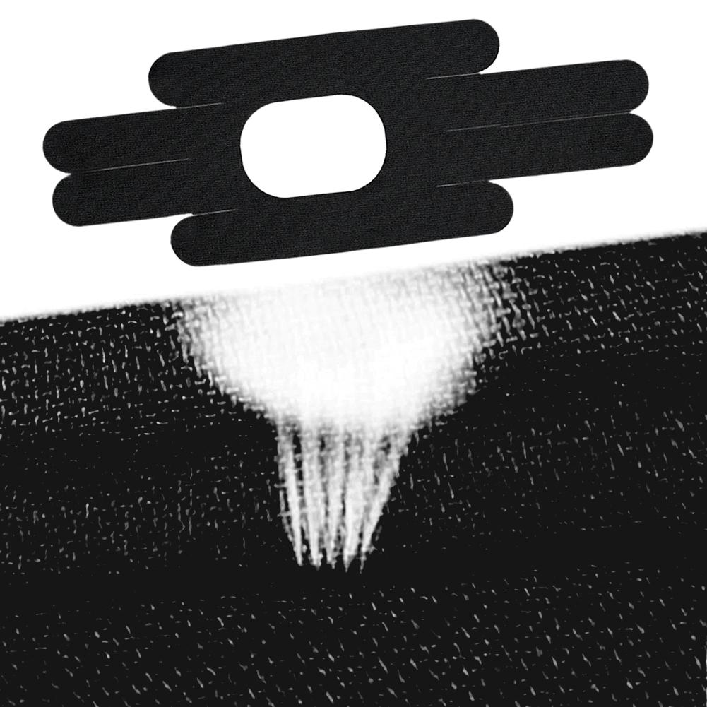 Кинезиологическая лента для колена, дышащая предварительно разрезанная лента для колена для тренажерного зала и фитнеса (черный)