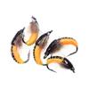 Wifreo 12PCS Fly Fishing Nymph Scud Worm Fly Realistic Aritificial Insect Bait Lures with Hook Size 8 10 12