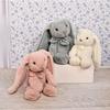 Peluche - HISTOIRE D'OURS - Lapin Preppy Chic - 40CM - Gris - Doux et moelleux