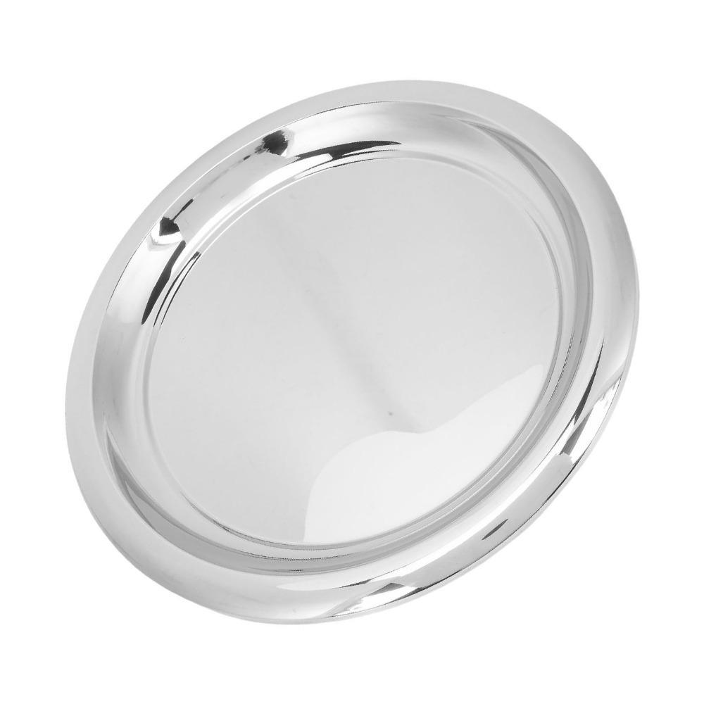 Rustless Steel Food Platter Raised Anti Spill Display Plate Easy To Clean Storage Tray For Drinks