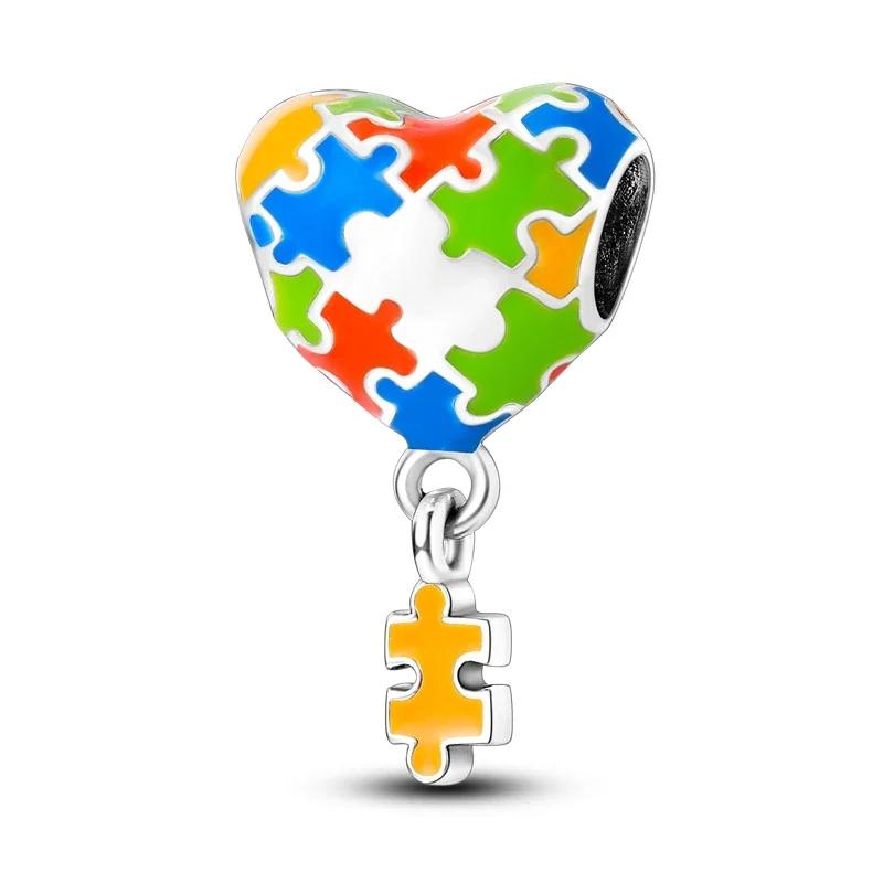 Copper Family Love Charm Beads Fit Original Bracelet Diy Sister Mother Love Friendship Pendant Jewelry Making Diy