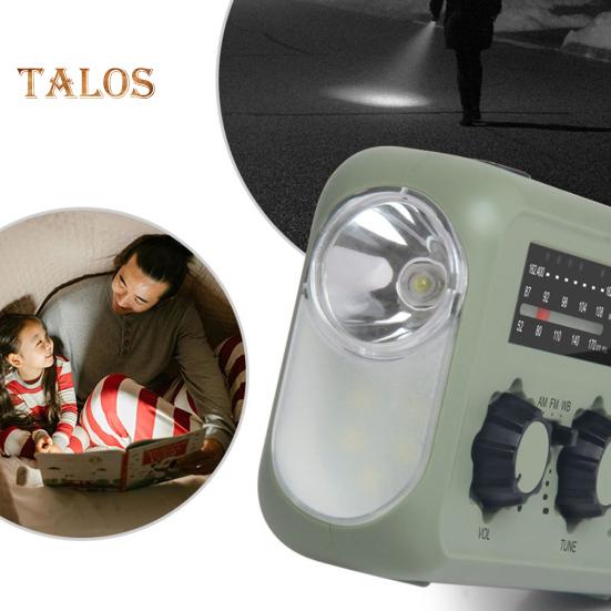 Аварийное радио с фонариком, многофункциональное, компактное, портативное, сигнальное устройство SOS, диапазон AM/FM, перезаряжаемое радио с ручкой