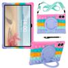 10.1 Inch Tablet Case SH ARECLDUD P610-aP10 T10 Silicone Soft Shell With Kickstand Anti-Slip Grip Wrist Strap