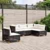 VidaXL Garden Lounge Set 5 Pcs with Cushions Black Braided Resin 3261836