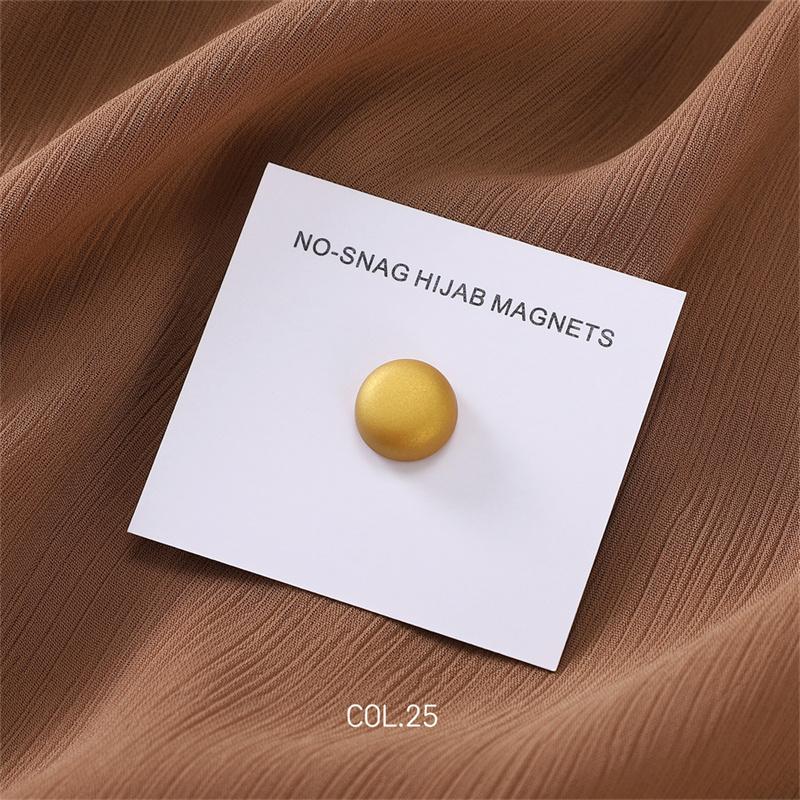 Новый 54цветный матовый шелковый шарф хиджаб магнитная брошь сильные магнитные кнопки круглая шаль двойного назначения зажим для воротника запонки