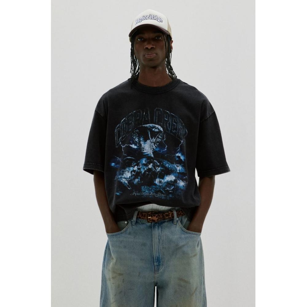 Футболка с принтом HM свободного покроя Black Cobra Creek