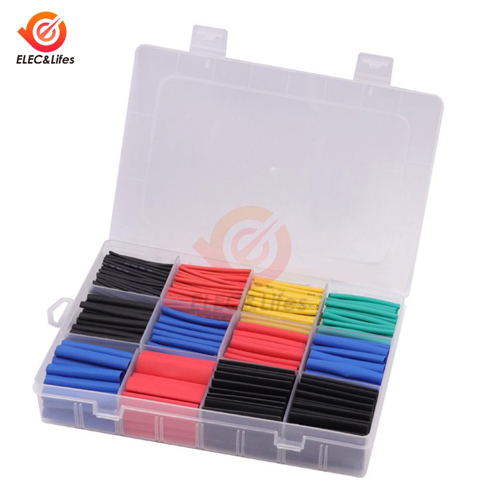 711PCS Soft Colorful Boxed Heat Shrinkable Tube Fast Delivery Insulation Heat Shrinkable Tube Waterproof Flame Retardant Sleeve