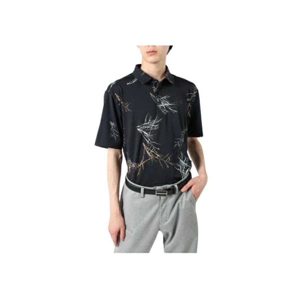 Under Armour Цветной блок фирменный логотип принт гольф спортивная рубашка поло с коротким рукавом мужские рубашки поло черные 1327037-052