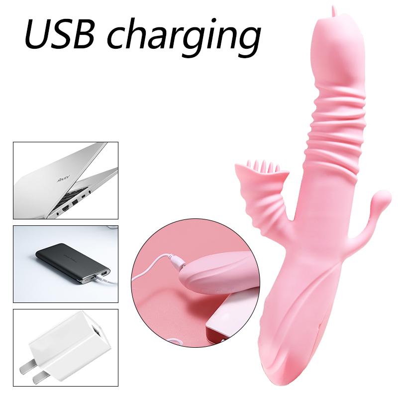 Вибратор с подогревом, телескопический фаллоимитатор, лизание языка, вагинальный массаж, стимуляция женского клитора, мастурбация, вибрация, секс-игрушка для взрослых