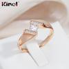 Кольца Kinel с квадратным цирконом для женщин, винтажные ювелирные изделия, подарок