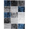 SUBWAY CUBE Contemporary Polypropylene Living Room Rug - 200 X 290 Cm - Blue