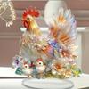 2D Flat Acrylic Charming Coop Ornament - Stained Glass Exterior Ideal for Home and Office Decorations The Ideal Holiday Gift