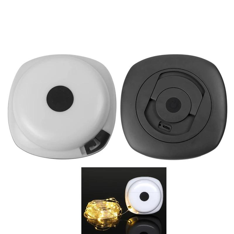 Светодиодная гирлянда, портативный кемпинговый фонарь, 2000 мАч, перезаряжаемый, 10 м, наружная атмосфера, палатка, свадьба, рождественский декор, полоса, лампа со звездами