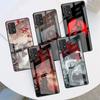 Glass Case For Samsung Galaxy A52 A71 A50 A51 A70 A21s A31 A72 A10 A12 A30 A22 5G Phone Cover Landscape Ink Japan Samurai Art
