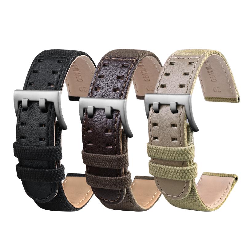 Классический 20 мм 22 мм для Hamilton Khaki Field Watch H760250/H77616533/H70605963/H68201993 ремешок для часов из натуральной кожи нейлоновый мужской ремешок для часов