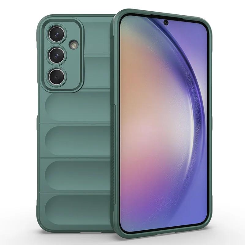 Гибкий силиконовый чехол с эффектом кожи для Samsung Galaxy A56 A36 A26 A16 5G Чехол Противоударный Fundas Coque